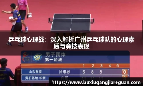 乒乓球心理战：深入解析广州乒乓球队的心理素质与竞技表现
